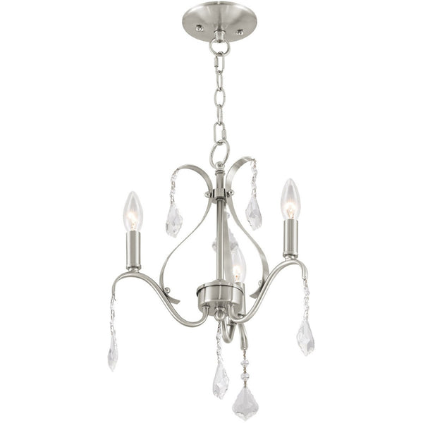 HomeRoots Three Light Dimmable Chandelier – Modern Cylinder Shades for Versatile Illumination in Any Space 687208