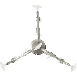 HomeRoots Three Light Dimmable Chandelier – Modern Cylinder Shades for Versatile Illumination in Any Space 687208