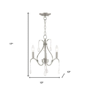 HomeRoots Three Light Dimmable Chandelier – Modern Cylinder Shades for Versatile Illumination in Any Space 687208