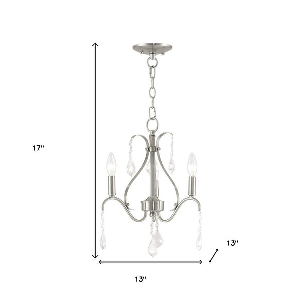 HomeRoots Three Light Dimmable Chandelier – Modern Cylinder Shades for Versatile Illumination in Any Space 687208