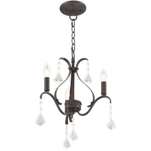 HomeRoots Three Light Dimmable Chandelier – Modern Steel Fixture with Cylinder Shades for Stylish Interiors 687209