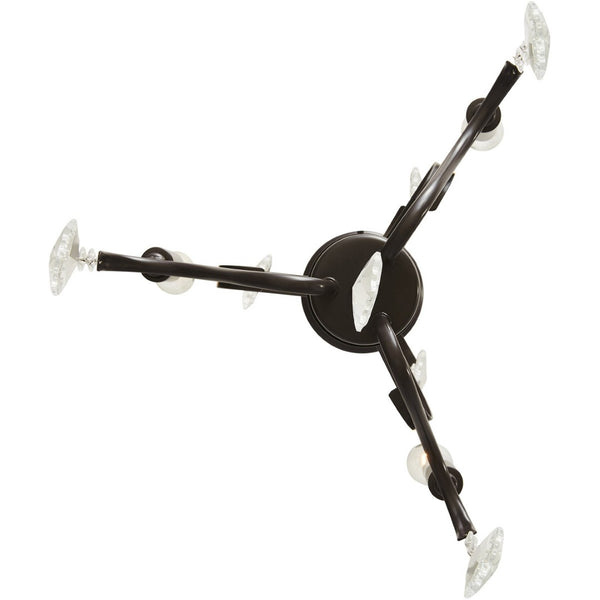 HomeRoots Three Light Dimmable Chandelier – Modern Steel Fixture with Cylinder Shades for Stylish Interiors 687209