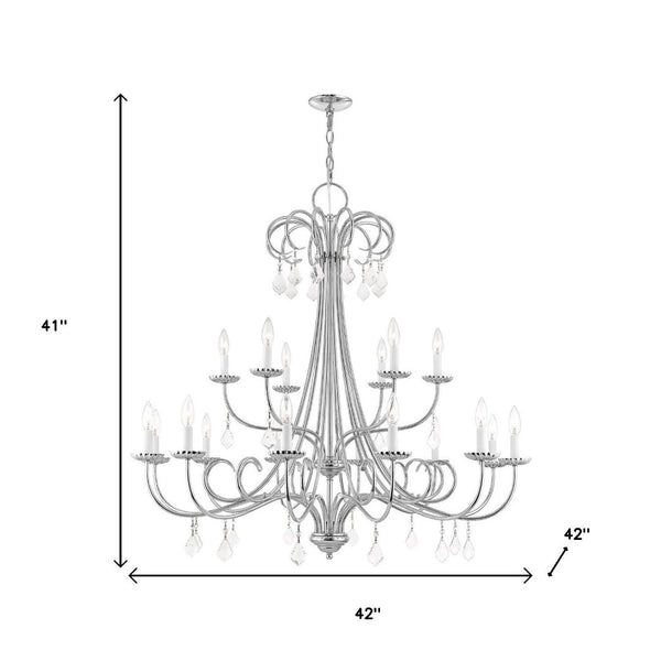 HomeRoots Multi Light Dimmable Chandelier - Modern Steel Design with Cylinder Shades for Versatile Illumination 687220