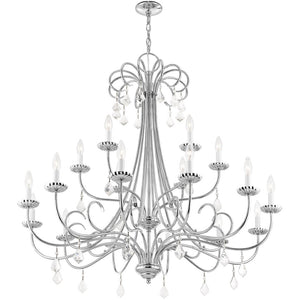 HomeRoots Multi Light Dimmable Chandelier - Modern Steel Design with Cylinder Shades for Versatile Illumination 687220