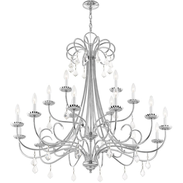 HomeRoots Multi Light Dimmable Chandelier - Modern Steel Design with Cylinder Shades for Versatile Illumination 687220