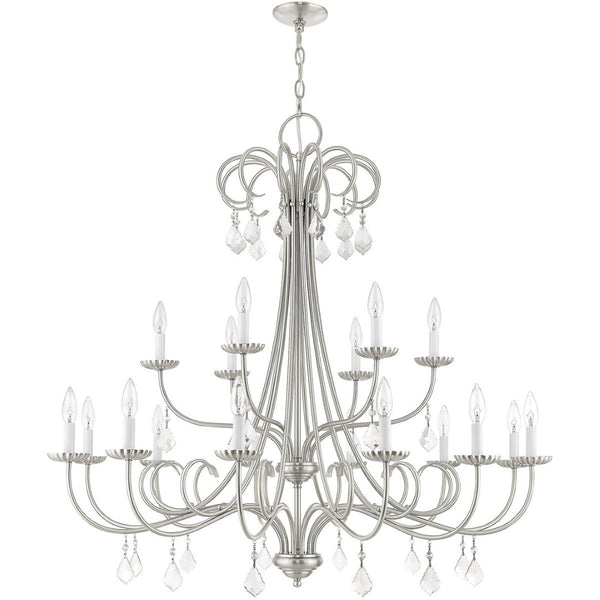 HomeRoots Multi Light Dimmable Chandelier - Modern Cylinder Shades, Adjustable Brightness, and Versatile Design 687221