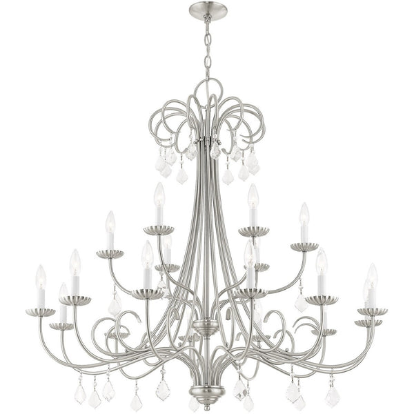 HomeRoots Multi Light Dimmable Chandelier - Modern Cylinder Shades, Adjustable Brightness, and Versatile Design 687221