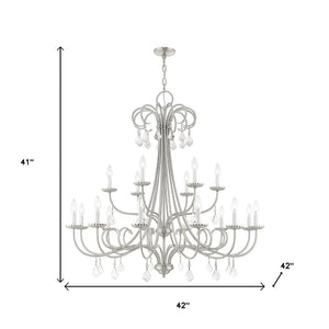 HomeRoots Multi Light Dimmable Chandelier - Modern Cylinder Shades, Adjustable Brightness, and Versatile Design 687221