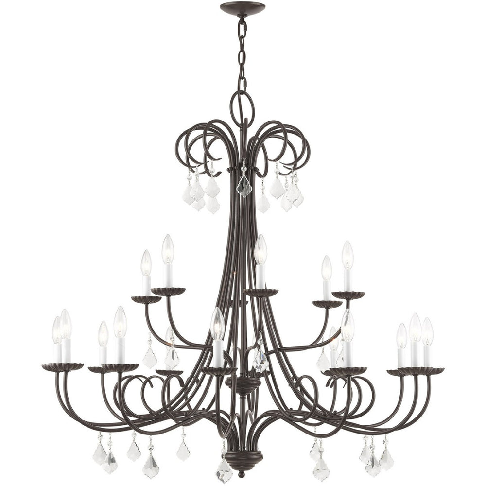 HomeRoots Multi Light Dimmable Chandelier - Modern Steel Shades for Sophisticated Ambiance in Any Room 687222