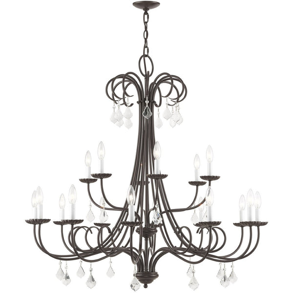 HomeRoots Multi Light Dimmable Chandelier - Modern Steel Shades for Sophisticated Ambiance in Any Room 687222