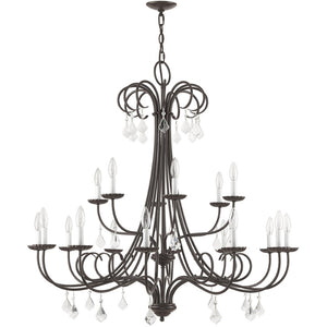 HomeRoots Multi Light Dimmable Chandelier - Modern Steel Shades for Sophisticated Ambiance in Any Room 687222