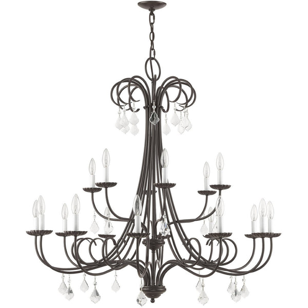 HomeRoots Multi Light Dimmable Chandelier - Modern Steel Shades for Sophisticated Ambiance in Any Room 687222