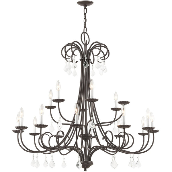 HomeRoots Multi Light Dimmable Chandelier - Modern Steel Shades for Sophisticated Ambiance in Any Room 687222