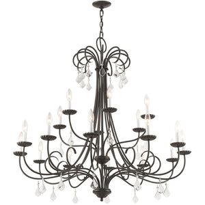 HomeRoots Multi Light Dimmable Chandelier - Modern Steel Shades for Sophisticated Ambiance in Any Room 687222