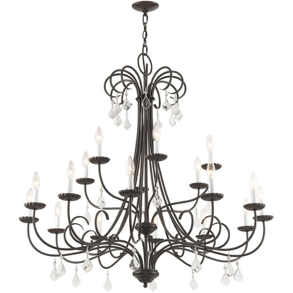 HomeRoots Multi Light Dimmable Chandelier - Modern Steel Shades for Sophisticated Ambiance in Any Room 687222