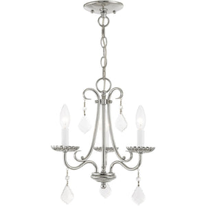 HomeRoots Three Light Dimmable Chandelier – Modern Cylinder Shades, Steel Frame, Adjustable Ambiance for Home 687223