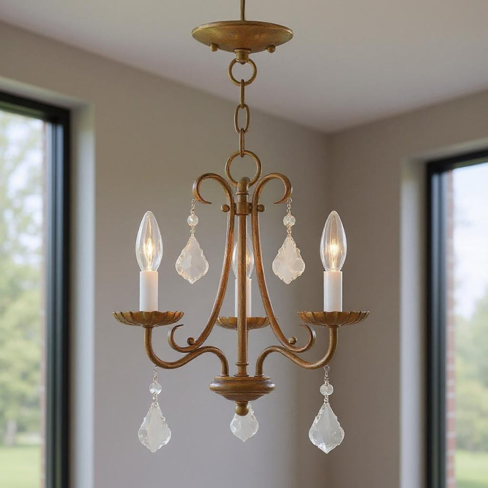 HomeRoots Three Light Dimmable Chandelier - Modern Cylindrical Shades for Stylish Ambient Lighting Anywhere 687224