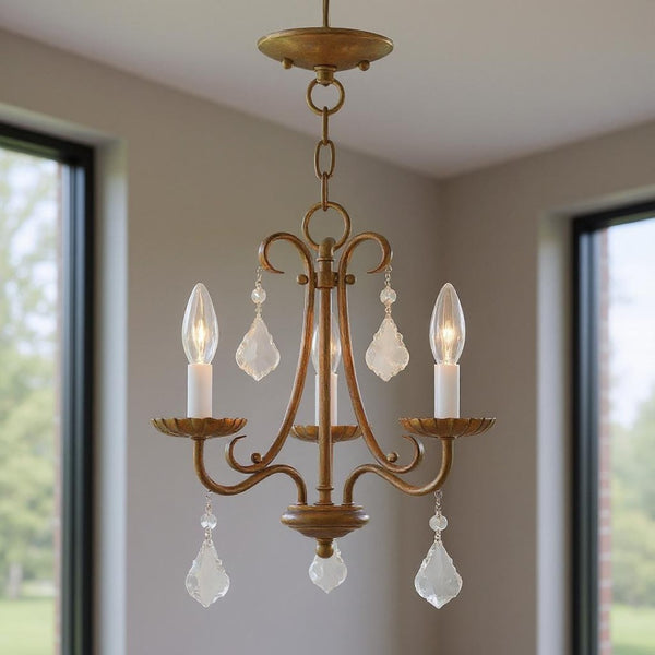 HomeRoots Three Light Dimmable Chandelier - Modern Cylindrical Shades for Stylish Ambient Lighting Anywhere 687224