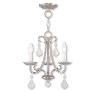 HomeRoots Three Light Dimmable Chandelier with Sleek Cylindrical Shades for Stylish Home Illumination 687225
