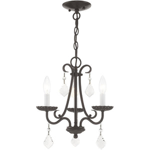 HomeRoots Three Light Dimmable Chandelier with Unique Cylindrical Shades for Modern Home Décor and Style 687226
