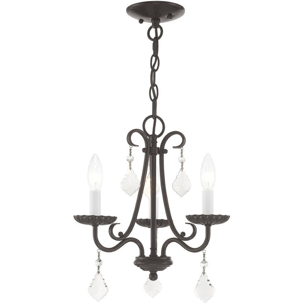 HomeRoots Three Light Dimmable Chandelier with Unique Cylindrical Shades for Modern Home Décor and Style 687226