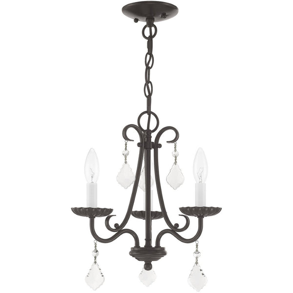 HomeRoots Three Light Dimmable Chandelier with Unique Cylindrical Shades for Modern Home Décor and Style 687226