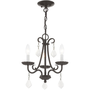 HomeRoots Three Light Dimmable Chandelier with Unique Cylindrical Shades for Modern Home Décor and Style 687226
