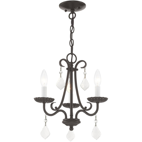HomeRoots Three Light Dimmable Chandelier with Unique Cylindrical Shades for Modern Home Décor and Style 687226