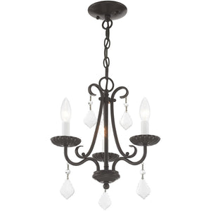 HomeRoots Three Light Dimmable Chandelier with Unique Cylindrical Shades for Modern Home Décor and Style 687226