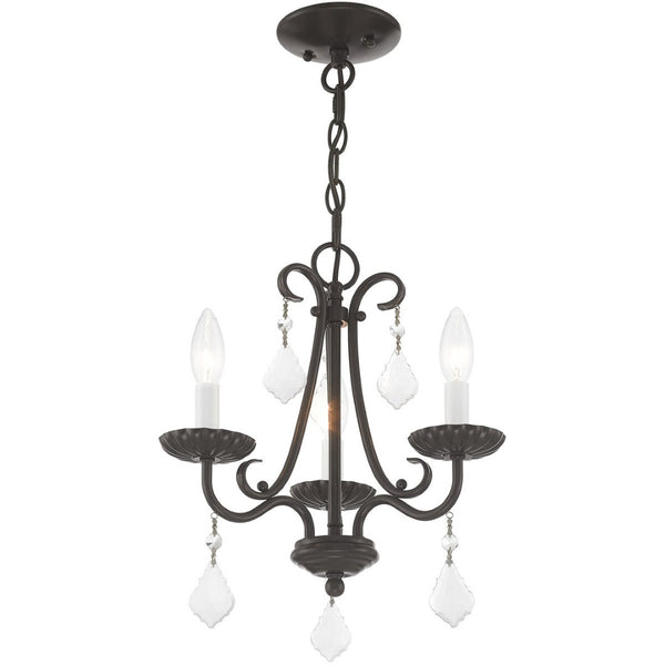 HomeRoots Three Light Dimmable Chandelier with Unique Cylindrical Shades for Modern Home Décor and Style 687226