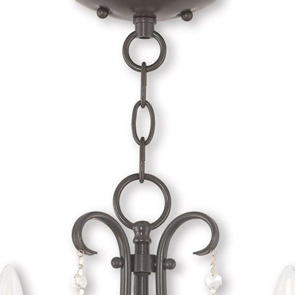 HomeRoots Three Light Dimmable Chandelier with Unique Cylindrical Shades for Modern Home Décor and Style 687226