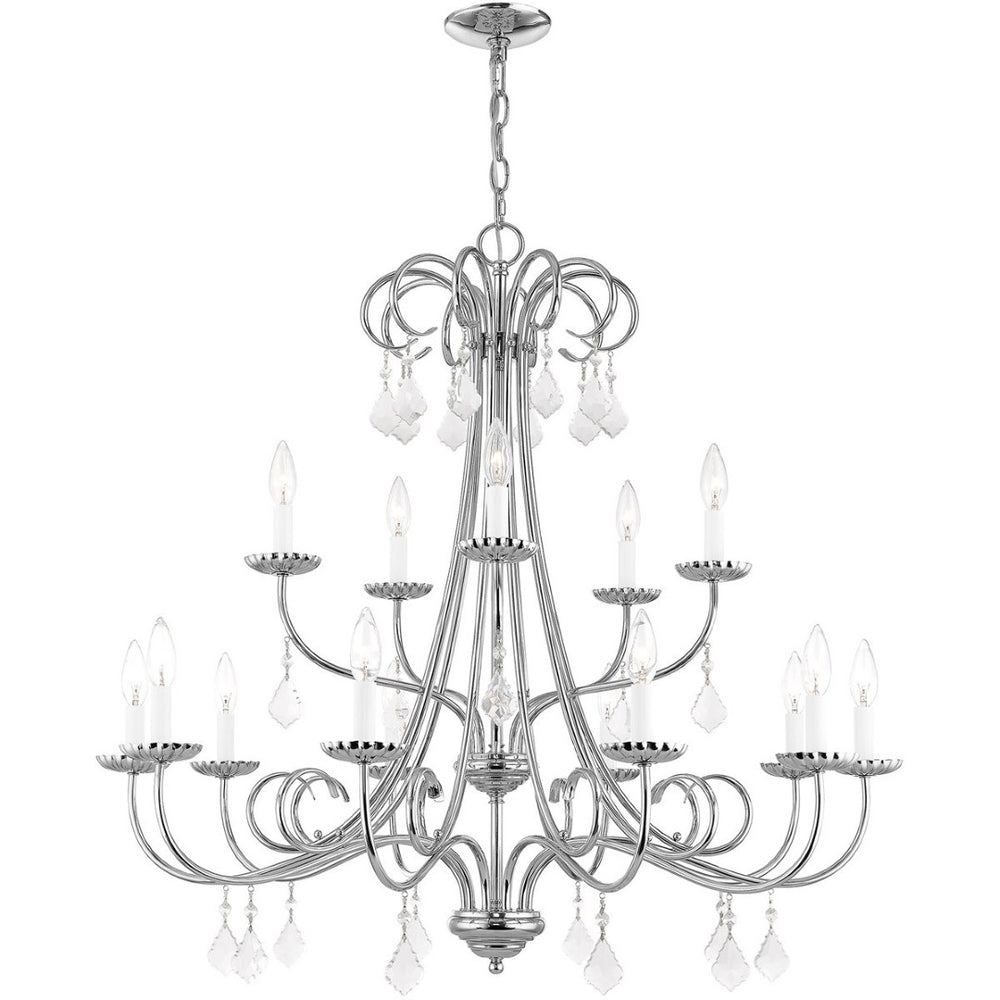 HomeRoots Multi Light Dimmable Chandelier - Modern Steel Fixture with Warm Cylindrical Shades for Any Space 687233