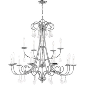 HomeRoots Multi Light Dimmable Chandelier - Modern Steel Fixture with Warm Cylindrical Shades for Any Space 687233