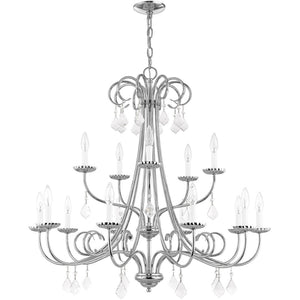 HomeRoots Multi Light Dimmable Chandelier - Modern Steel Fixture with Warm Cylindrical Shades for Any Space 687233