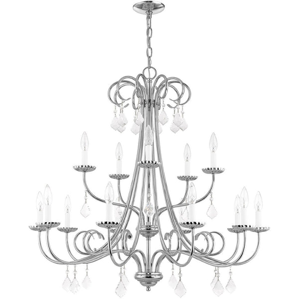 HomeRoots Multi Light Dimmable Chandelier - Modern Steel Fixture with Warm Cylindrical Shades for Any Space 687233