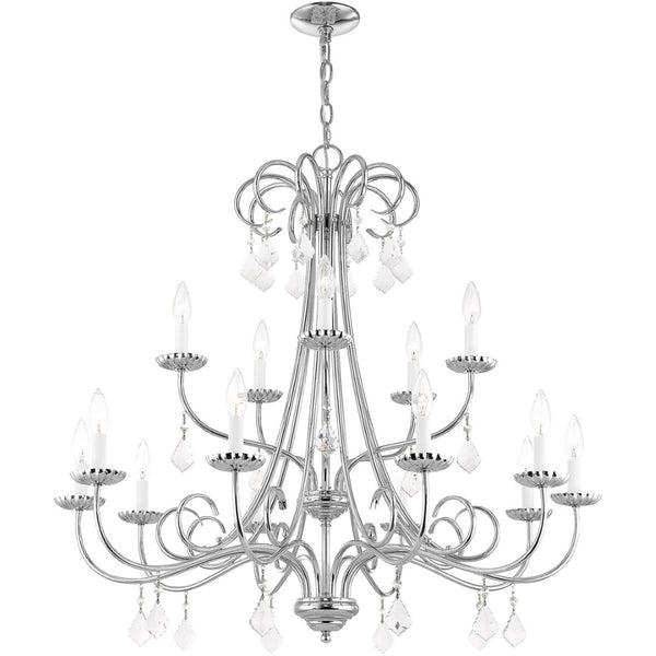 HomeRoots Multi Light Dimmable Chandelier - Modern Steel Fixture with Warm Cylindrical Shades for Any Space 687233