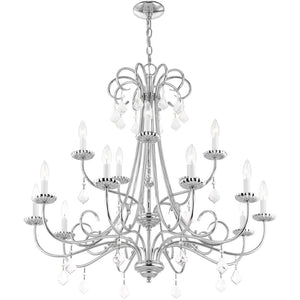 HomeRoots Multi Light Dimmable Chandelier - Modern Steel Fixture with Warm Cylindrical Shades for Any Space 687233