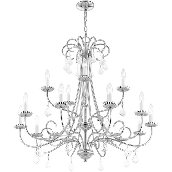 HomeRoots Multi Light Dimmable Chandelier - Modern Steel Fixture with Warm Cylindrical Shades for Any Space 687233