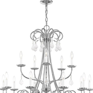HomeRoots Multi Light Dimmable Chandelier - Modern Steel Fixture with Warm Cylindrical Shades for Any Space 687233