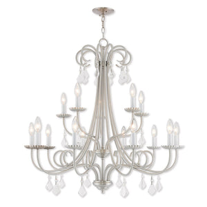 HomeRoots Multi Light Dimmable Chandelier - Modern Steel Cylinder Shades for Elegant Home Ambiance & Style 687234