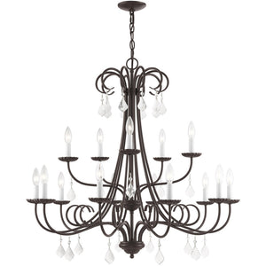 HomeRoots Multi Light Dimmable Chandelier - Modern Cylinder Shades for Versatile, Stylish Indoor Lighting Solutions 687235