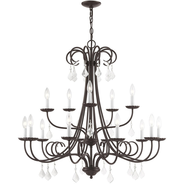 HomeRoots Multi Light Dimmable Chandelier - Modern Cylinder Shades for Versatile, Stylish Indoor Lighting Solutions 687235