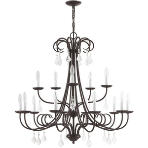 HomeRoots Multi Light Dimmable Chandelier - Modern Cylinder Shades for Versatile, Stylish Indoor Lighting Solutions 687235