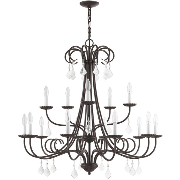 HomeRoots Multi Light Dimmable Chandelier - Modern Cylinder Shades for Versatile, Stylish Indoor Lighting Solutions 687235