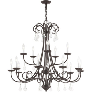 HomeRoots Multi Light Dimmable Chandelier - Modern Cylinder Shades for Versatile, Stylish Indoor Lighting Solutions 687235