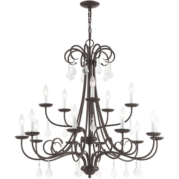 HomeRoots Multi Light Dimmable Chandelier - Modern Cylinder Shades for Versatile, Stylish Indoor Lighting Solutions 687235