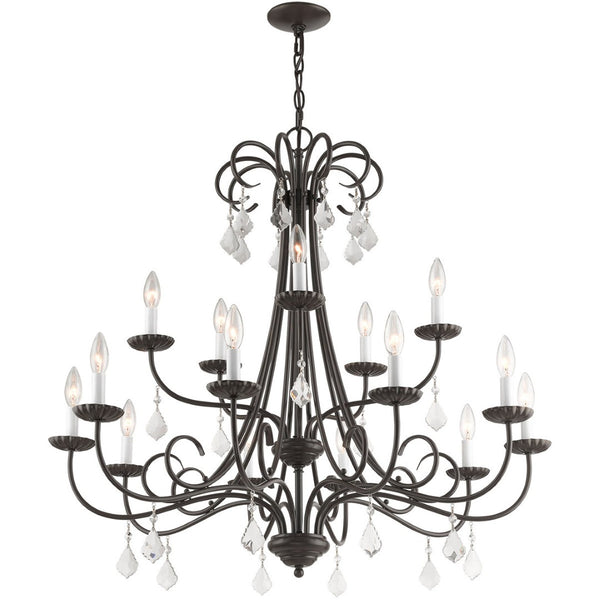 HomeRoots Multi Light Dimmable Chandelier - Modern Cylinder Shades for Versatile, Stylish Indoor Lighting Solutions 687235