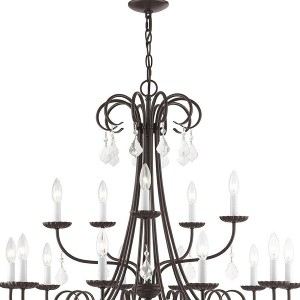 HomeRoots Multi Light Dimmable Chandelier - Modern Cylinder Shades for Versatile, Stylish Indoor Lighting Solutions 687235