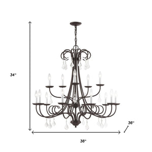 HomeRoots Multi Light Dimmable Chandelier - Modern Cylinder Shades for Versatile, Stylish Indoor Lighting Solutions 687235