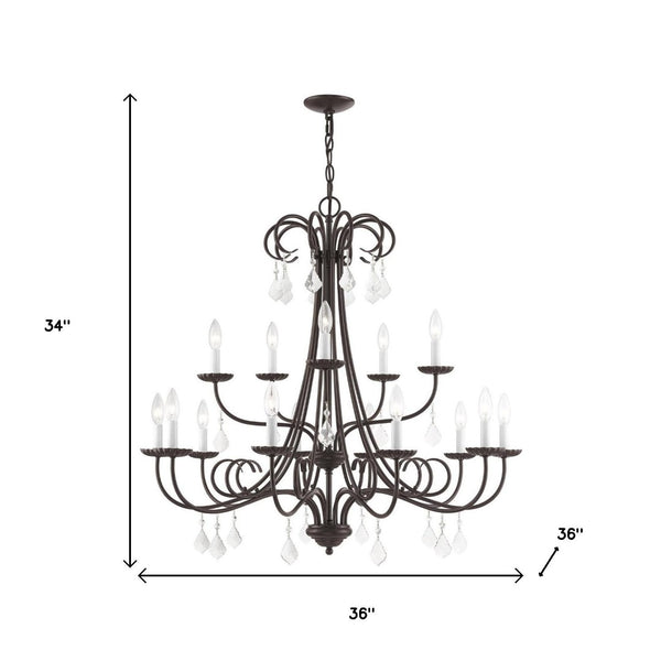 HomeRoots Multi Light Dimmable Chandelier - Modern Cylinder Shades for Versatile, Stylish Indoor Lighting Solutions 687235